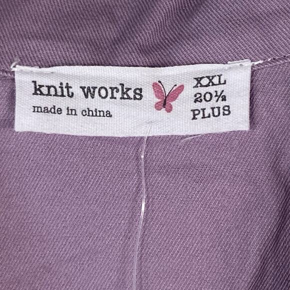 Knit Works 2-Pc Dress Set Girls Size XXL Plus Purple Tank Dress Floral w/Vest - Picture 3 of 8